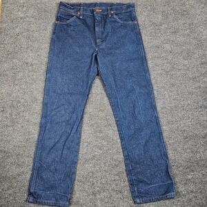 Wrangler 13MWZ Cowboy Cut Original Fit Jeans Mens 35x32 Blue Denim Dark Wash